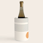 Mid Century Modern Geometric 61 (Rainbow and Sun Abstraction) Wine Chiller Gallery Image 2