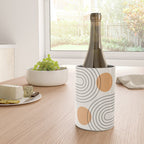 Mid Century Modern Geometric 61 (Rainbow and Sun Abstraction) Wine Chiller Gallery Image 4
