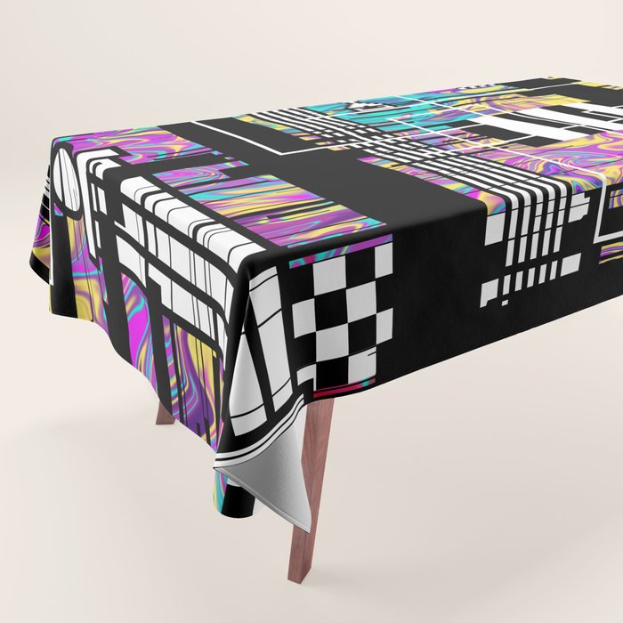 Vaporwave glitch 2 - 80s / 90s Retro Tablecloth Gallery Image 1