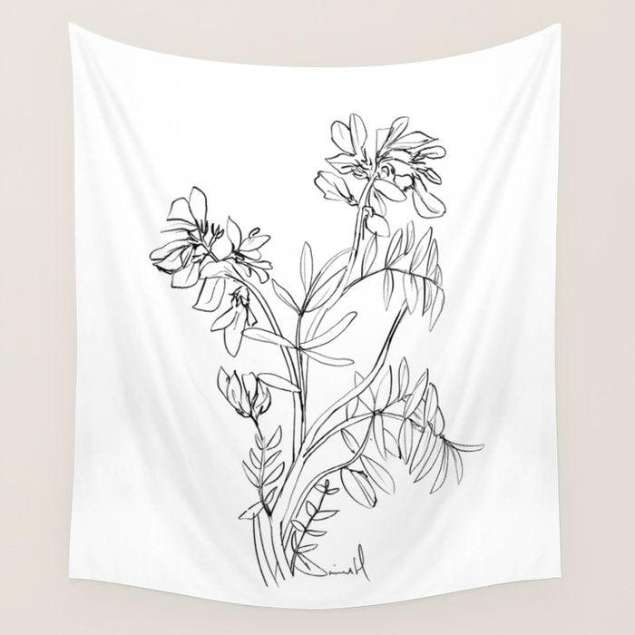 Floral 3 Wall Tapestry Gallery Image 4