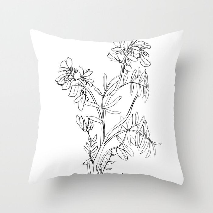 Floral 3 Throw Pillow Gallery Image 1