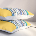 Shinkansen Bullet Train Evolution - Yellow Pillow Sham Gallery Image 3