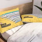Shinkansen Bullet Train Evolution - Yellow Pillow Sham Gallery Image 2