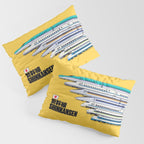 Shinkansen Bullet Train Evolution - Yellow Pillow Sham Gallery Image 3