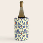 Ottoman Arabesque Floral Pattern Lemon Blue Turquoise & Red Wine Chiller Gallery Image 1