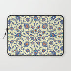 Ottoman Arabesque Floral Pattern Lemon Blue Turquoise & Red Laptop Sleeve Gallery Image 1