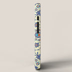 Ottoman Arabesque Floral Pattern Lemon Blue Turquoise & Red iPhone Case Gallery Image 2
