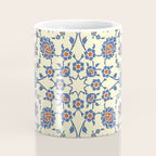 Ottoman Arabesque Floral Pattern Lemon Blue Turquoise & Red Coffee Mug Gallery Image 4