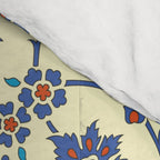 Ottoman Arabesque Floral Pattern Lemon Blue Turquoise & Red Comforter Gallery Image 4