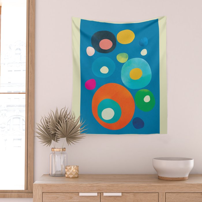 Mid-Century Abstract Balance 14 Wall Tapestry Gallery Image 2