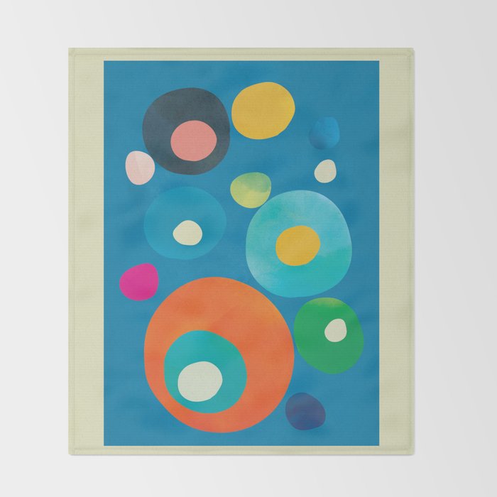Mid-Century Abstract Balance 14 Throw Blanket Gallery Image 2