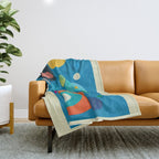 Mid-Century Abstract Balance 14 Throw Blanket Gallery Image 1