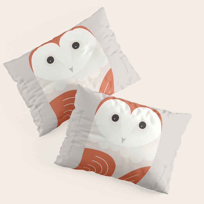 Barn Owl, Bird of United Kingdom Pillow Sham Gallery Image 1