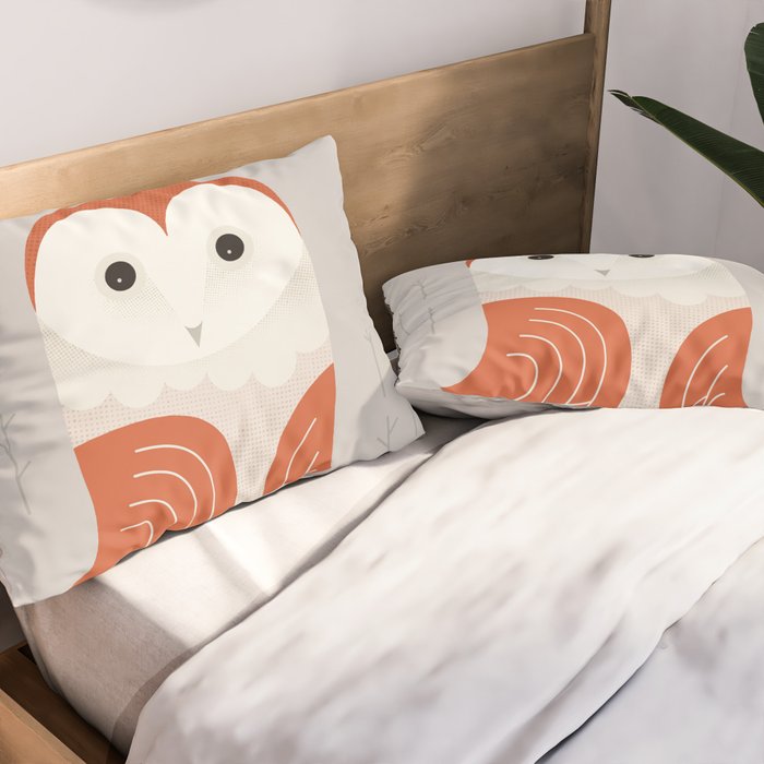 Barn Owl, Bird of United Kingdom Pillow Sham Gallery Image 2