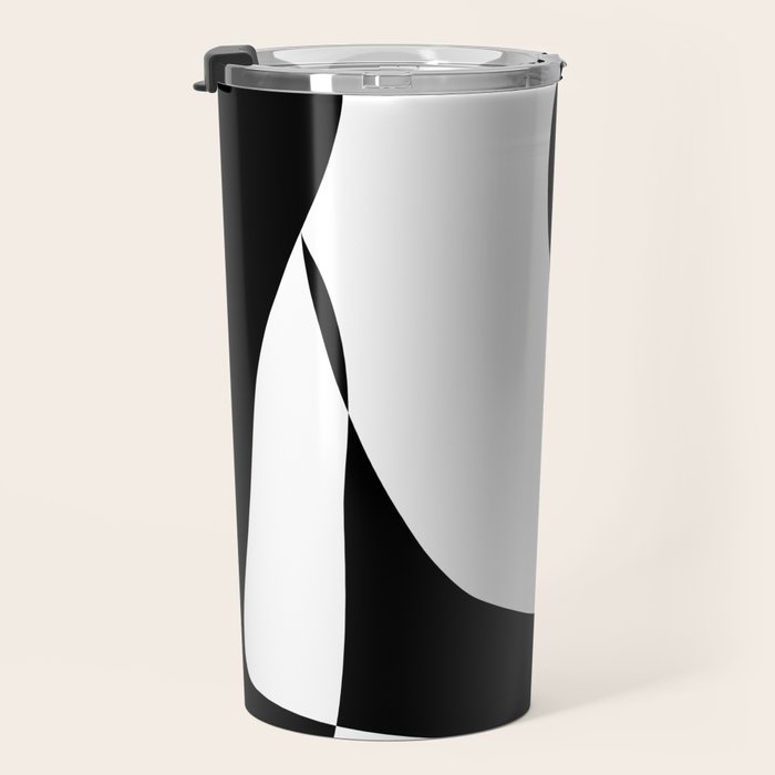 Minimalist Black and White 82 Travel Mug Gallery Image 3