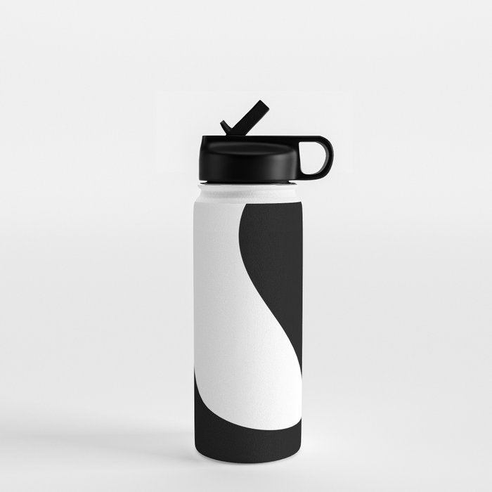 Minimalist Black and White 82 Water Bottle Gallery Image 1