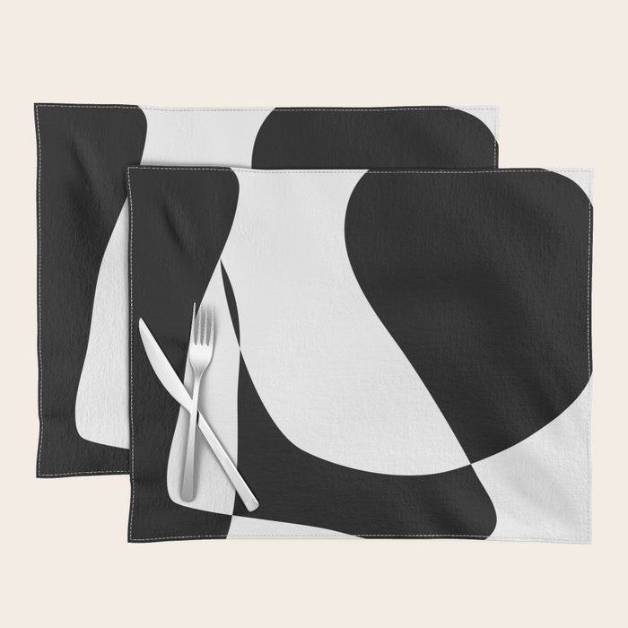 Minimalist Black and White 82 Placemat Gallery Image 1