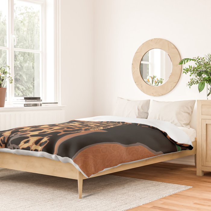 Vintage Munich Zoo Leopard 1912 Advertisement Duvet Cover Gallery Image 2