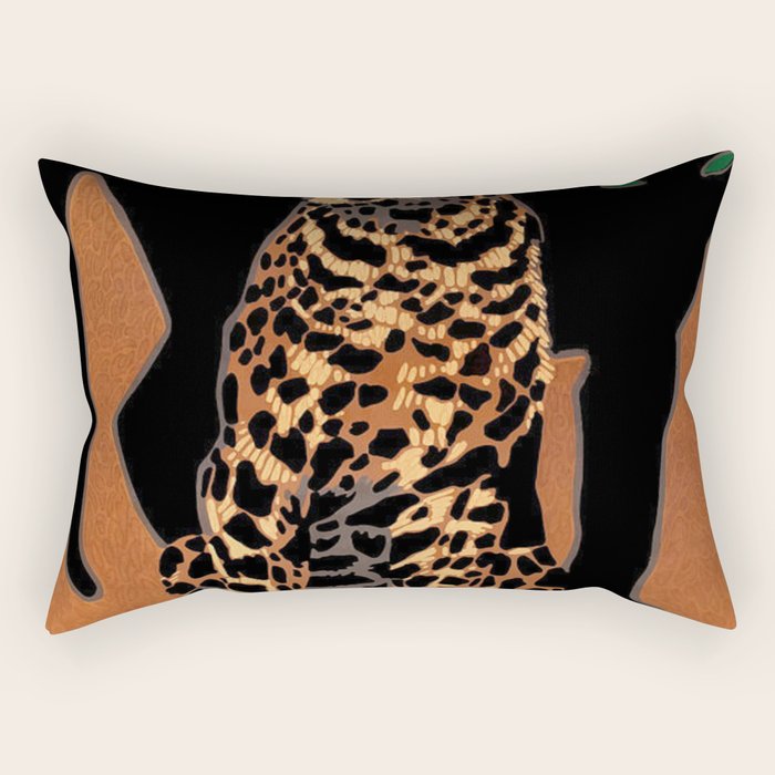 Vintage Munich Zoo Leopard 1912 Advertisement Rectangular Pillow Gallery Image 2