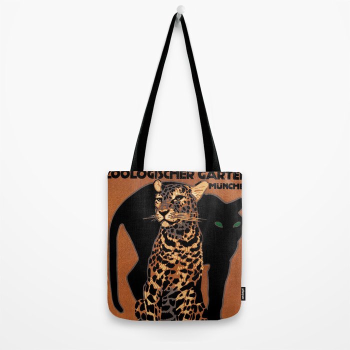 Vintage Munich Zoo Leopard 1912 Advertisement Tote Bag Gallery Image 2
