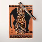 Vintage Munich Zoo Leopard 1912 Advertisement Wrapping Paper Gallery Image 1
