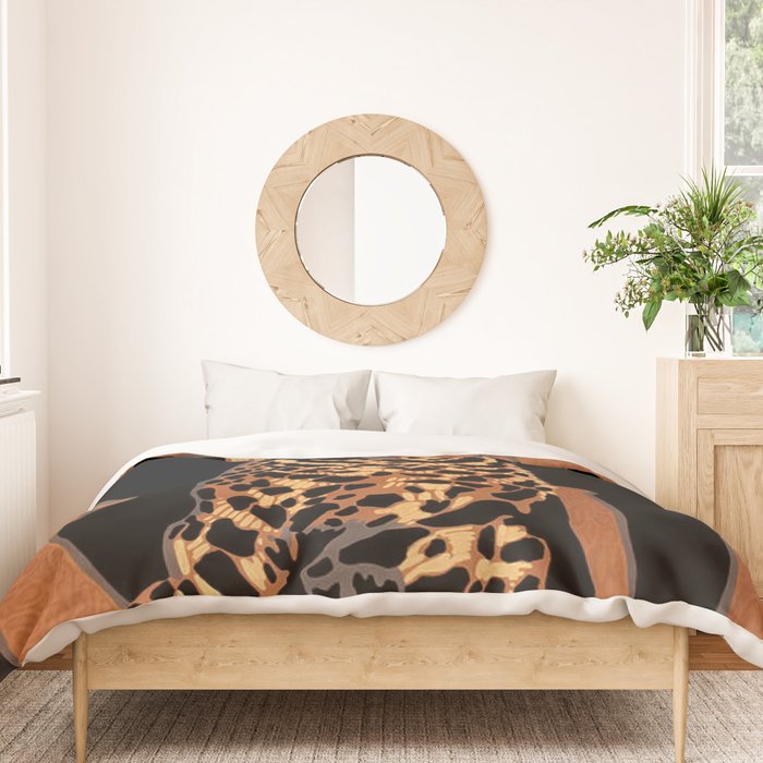 Vintage Munich Zoo Leopard 1912 Advertisement Duvet Cover Gallery Image 3