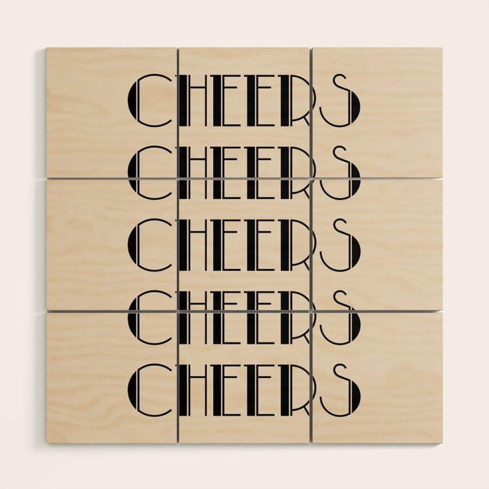 Cheers (Beige) Wood Wall Art Gallery Image 1