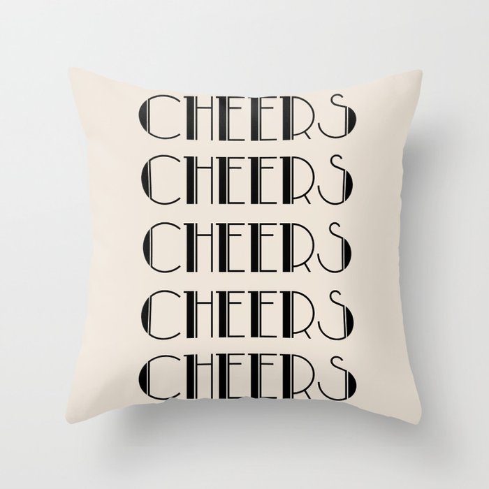 Cheers (Beige) Throw Pillow Gallery Image 6
