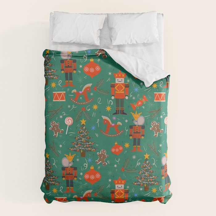 Regal Dreams: The Enchanted Nutcracker  Duvet Cover Gallery Image 1
