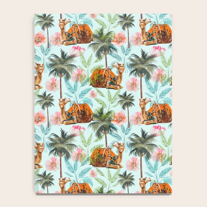 Camel Ride, Modern Bohemian Eclectic Animals, India Culture Travel Palm Desert Painting Notebook Gallery Image 4