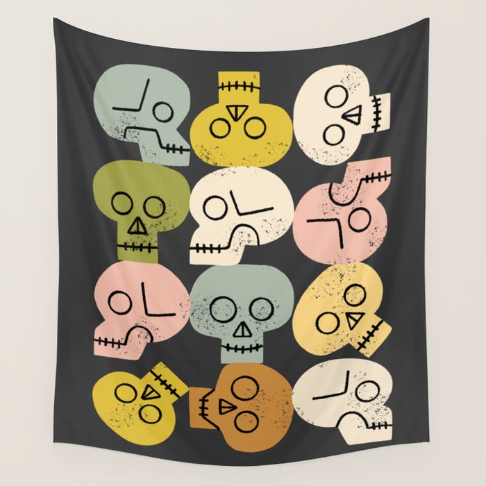 Happy Skulls Wall Tapestry Gallery Image 4