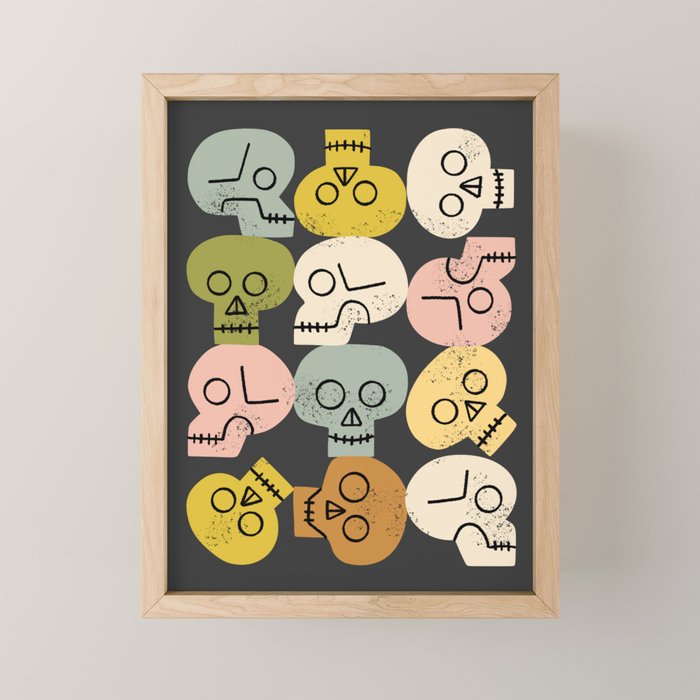 Happy Skulls Mini Art Print Gallery Image 1