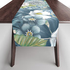 Blue Floral Garden Table Runner Gallery Image 1