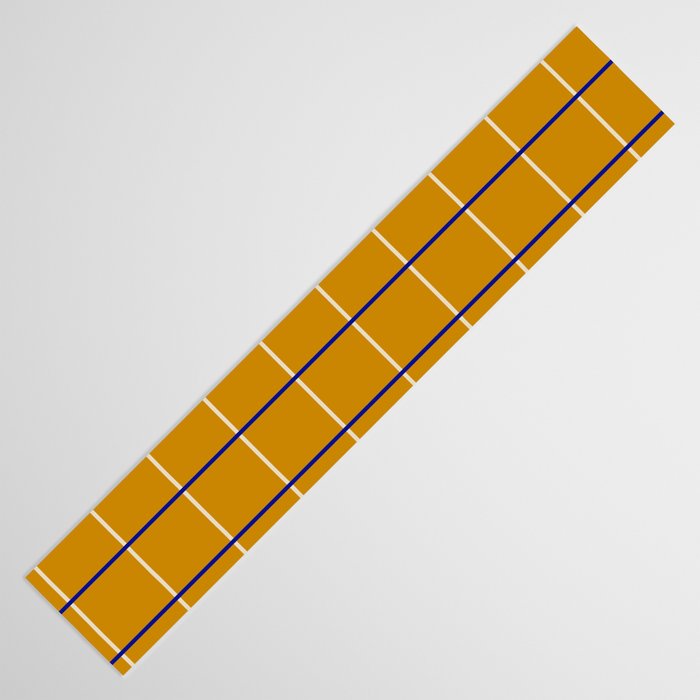 Midcentury Grid Lines in Mustard Yellow Table Runner Gallery Image 3