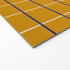 Midcentury Grid Lines in Mustard Yellow Welcome Mat Gallery Image 2