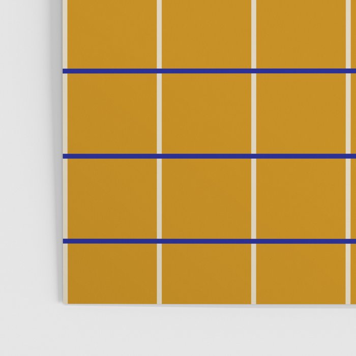 Midcentury Grid Lines in Mustard Yellow Poster Gallery Image 3