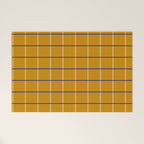 Midcentury Grid Lines in Mustard Yellow Welcome Mat Gallery Image 1