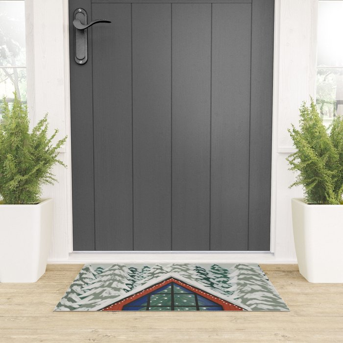 Winter Cabin Welcome Mat Gallery Image 3