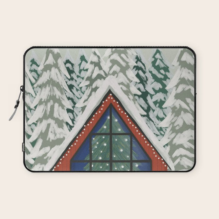 Winter Cabin Laptop Sleeve Gallery Image 1