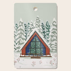 Winter Cabin Cutting Board Gallery Image 1