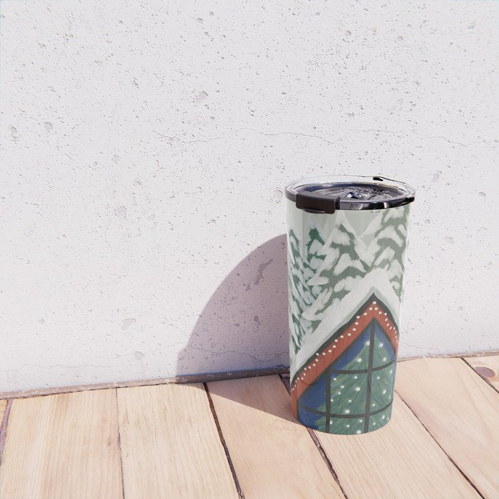 Winter Cabin Travel Mug Gallery Image 4