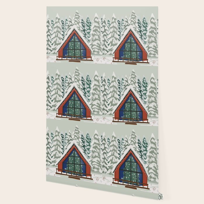 Winter Cabin Wallpaper Gallery Image 2