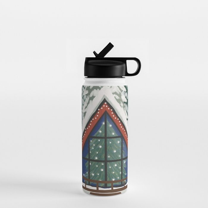 Winter Cabin Water Bottle Gallery Image 1