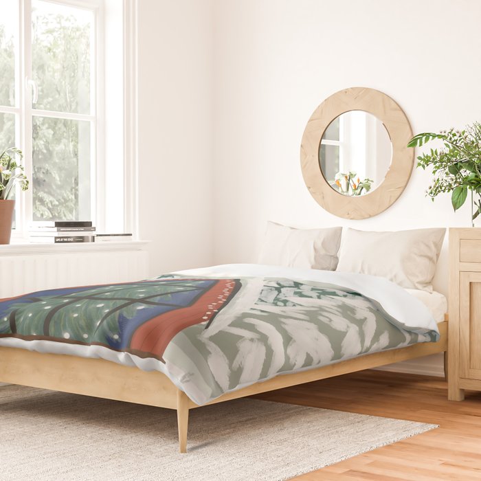 Winter Cabin Duvet Cover Gallery Image 2