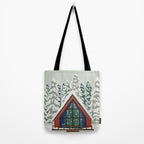 Winter Cabin Tote Bag Gallery Image 2