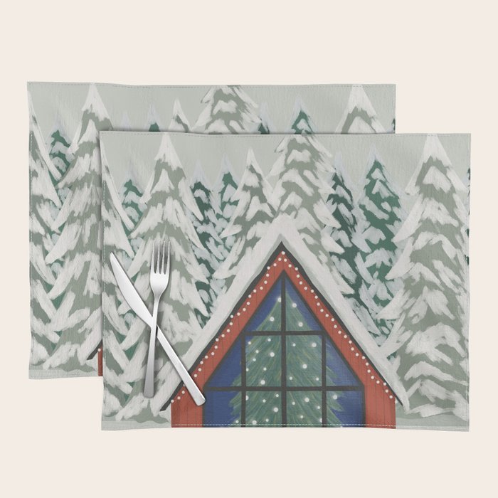 Winter Cabin Placemat Gallery Image 1