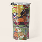 Christmas Cats playing Piano Travel Mug Gallery Image 3