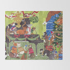 Christmas Cats playing Piano Throw Blanket Gallery Image 2