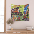 Christmas Cats playing Piano Wall Tapestry Gallery Image 2