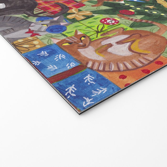 Christmas Cats playing Piano Welcome Mat Gallery Image 2